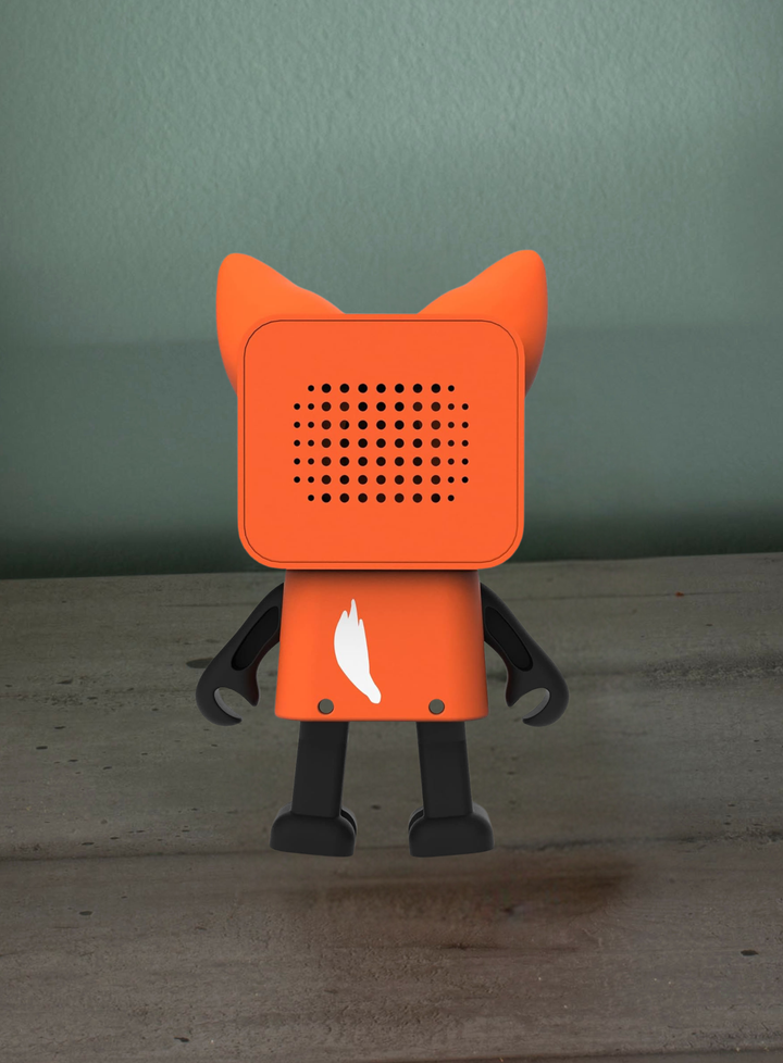 Altoparlante Bluetooth a Forma di Volpe che Balla. Piccola Cassa Portatile. Speaker Potente per Cell o Pc. Wireless, portata 10m. Ricarica USB. Autonomia fino a 5h. Funzione risposta Cell.Design Moderno e Originale. Ultima Tecnologia. MOB