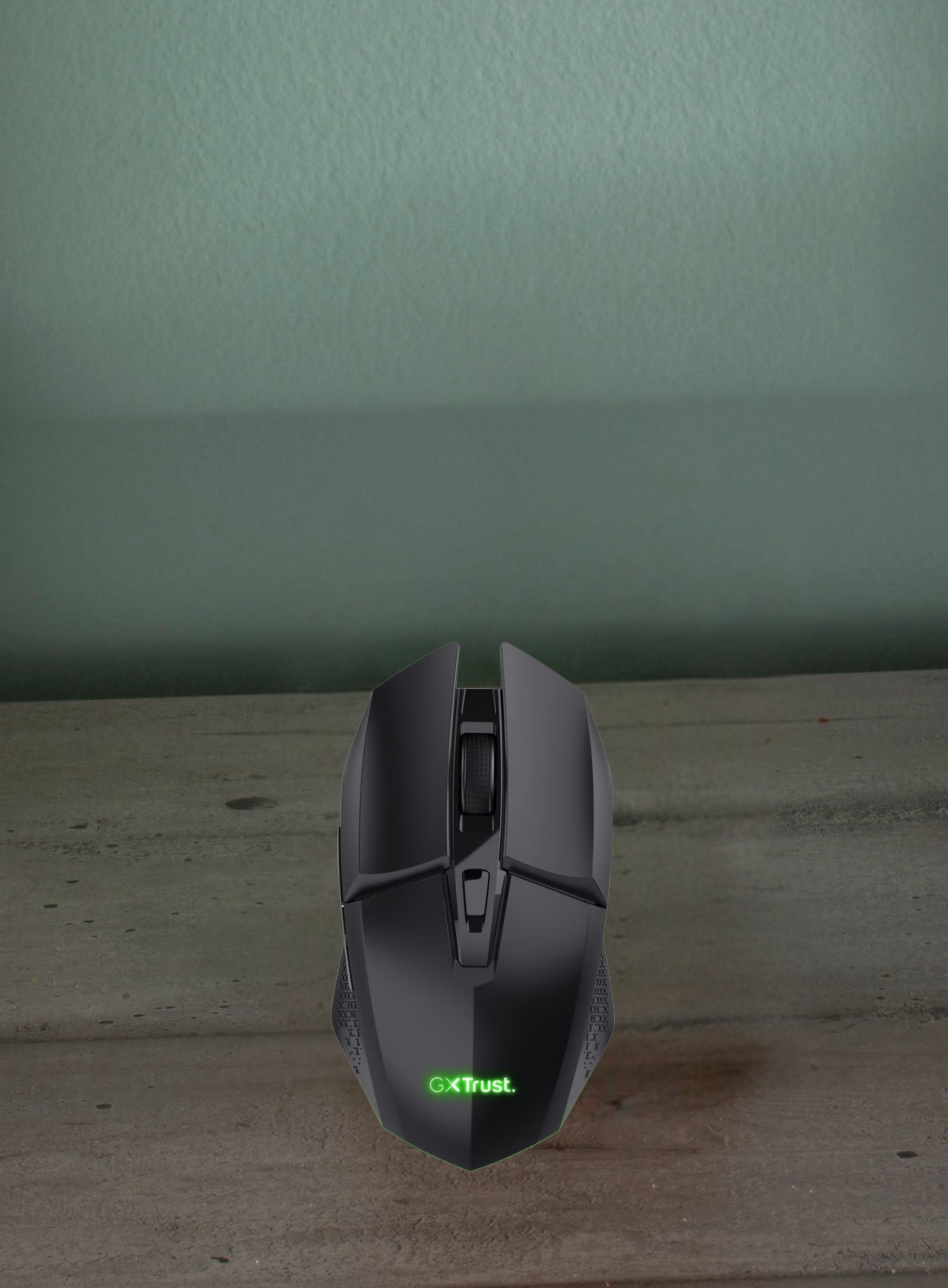 Mouse da Gaming. Ambidestro. RF Wireless Ottico 4800 DPI. Ricaricabile, autonomia 80h. 4 opzioni Luci LED.Nero. Trust GXT 110 Felox.