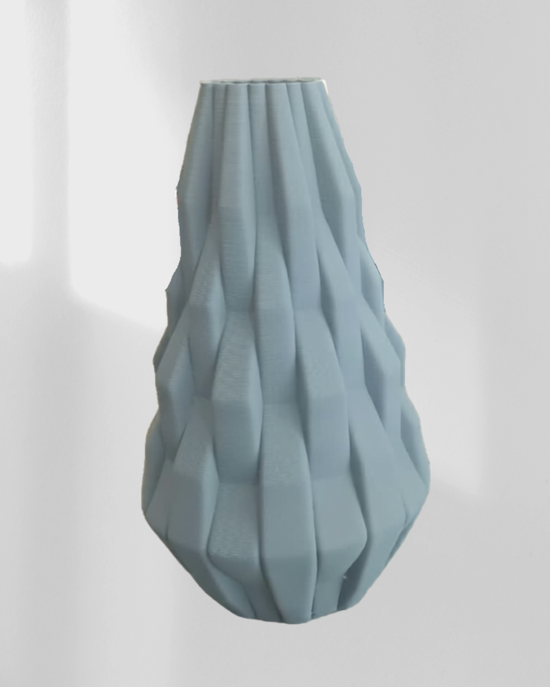 Vaso decorativo Melograno azzurro design moderno H 36 cm
